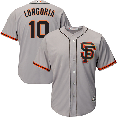 San Francisco Giants #10 Evan Longoria Grey New Cool Base Road 2 Stitched Jersey Men's