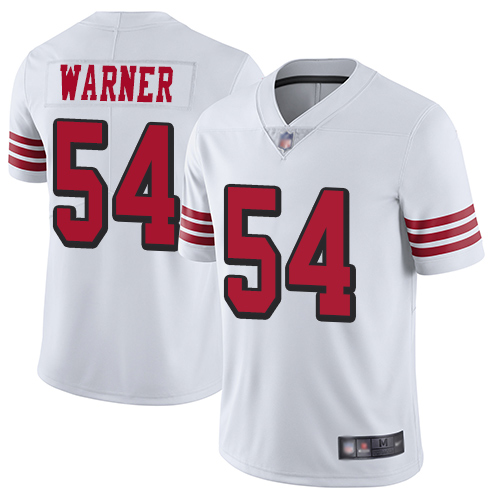 49ers #54 Fred Warner White Rush Men's Stitched Vapor Untouchable Limited Jersey
