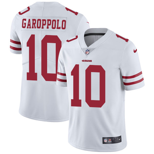 49ers #10 Jimmy Garoppolo White Youth Stitched Vapor Untouchable Limited Jersey