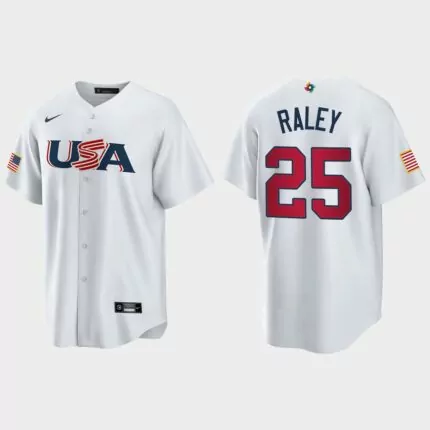 Brooks Raley New York Mets 2023 World Baseball Classic USA Replica Jersey – White