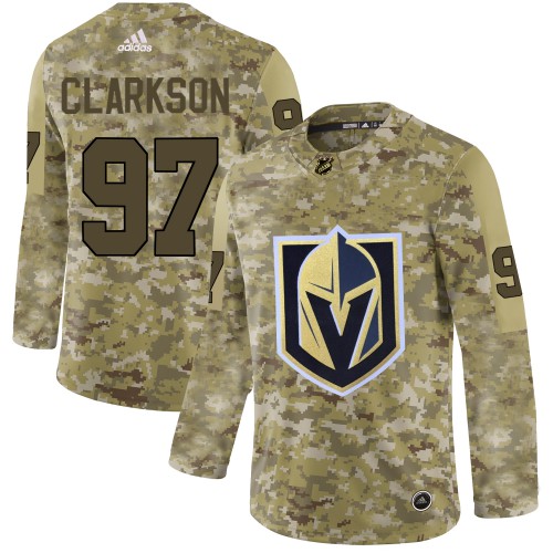 Adidas Golden Vegas Golden Knights #97 David Clarkson Camo Authentic Stitched Jersey Men's