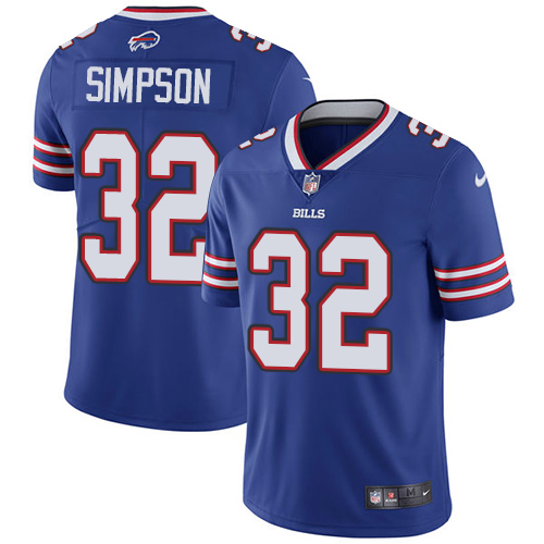 Buffalo Bills #32 O. J. Simpson Royal Blue Team Color Men's Stitched Vapor Untouchable Limited Jersey Men's