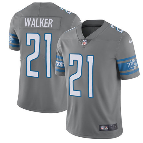 Detroit Lions #21 Tracy Walker Gray Men's Stitched Limited Rush Jersey Men's