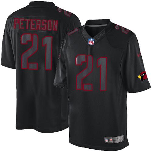 Cardinals #21 Patrick Peterson Black Men's Stitched Impact Limited Jersey