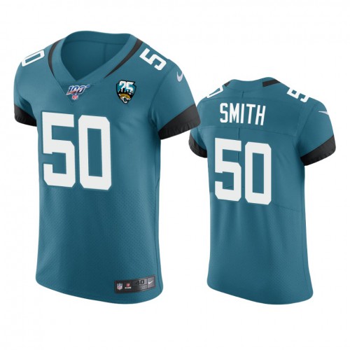 Jacksonville Jacksonville Jaguars #50 Telvin Smith Teal 25th Season Vapor Elite Stitched Jersey Men's