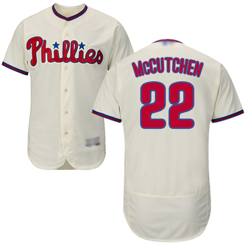 Philadelphia Phillies #22 Andrew McCutchen Cream Flexbase Authentic Collection Stitched Jersey Men's