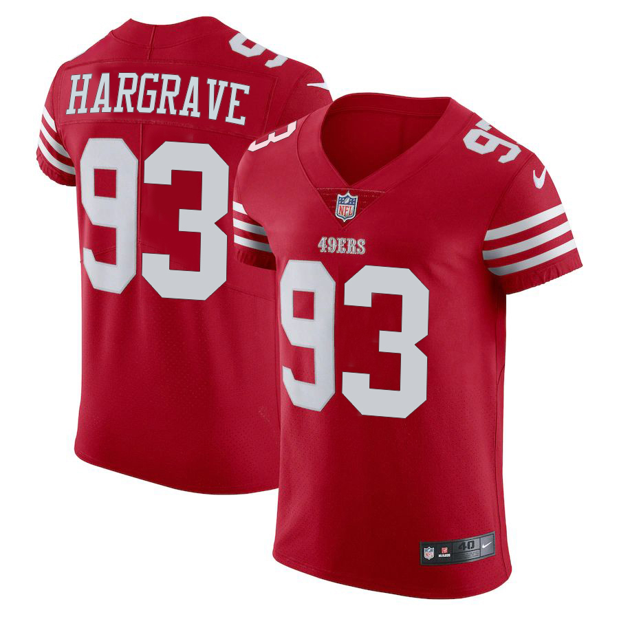 San Francisco 49ers #93 Javon Hargrave Scarlet Men's 2022-23 Authentic Stitched Vapor Untouchable Elite Jersey