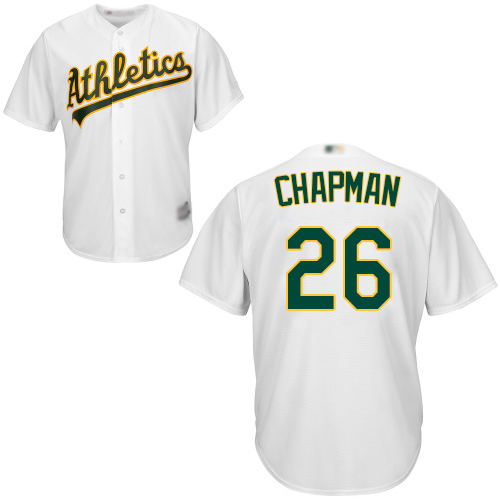 Oakland Athletics #26 Matt Chapman White Cool Base Stitched Youth Jersey Youth