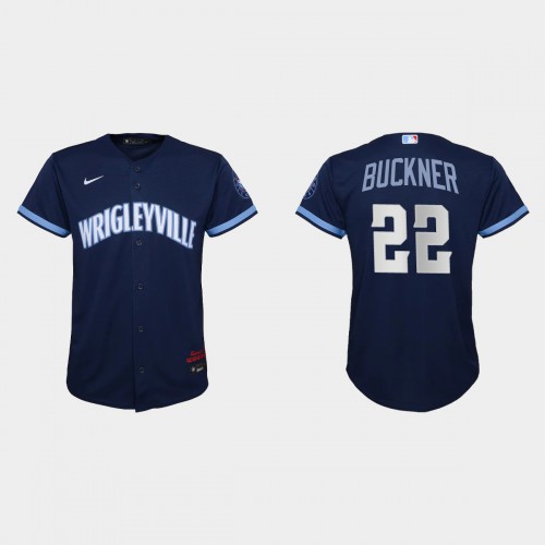 Chicago Chicago Cubs #22 Bill Buckner Youth 2021 City Connect Navy Jersey Youth