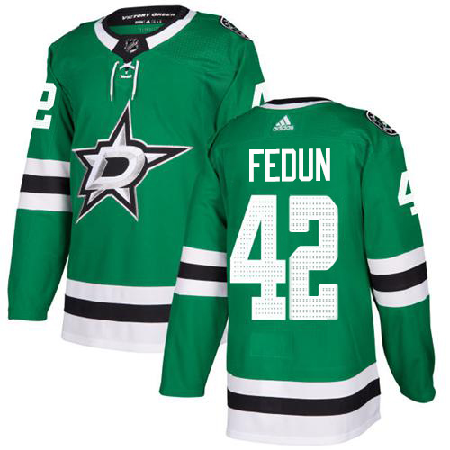 Adidas Dallas Stars #42 Taylor Fedun Green Home Authentic Youth Stitched Jersey Youth