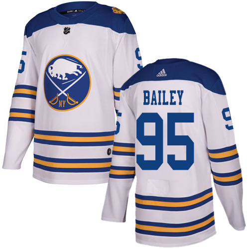 Adidas Buffalo Sabres #95 Justin Bailey White Authentic 2018 Winter Classic Stitched Jersey Men's