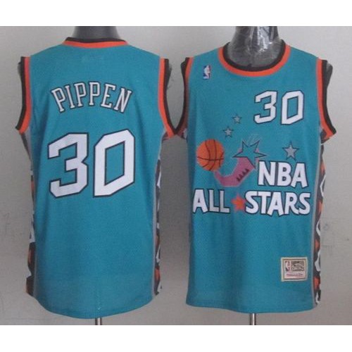Mitchell And Ness Chicago Bulls #30 Scottie Pippen Light Blue 1996 All-Star Stitched Jersey Mens