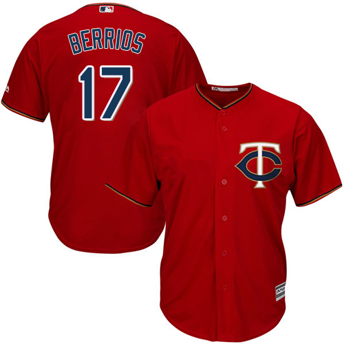 Minnesota Twins #17 Jose Berrios Red Cool Base Stitched Youth Jersey Youth