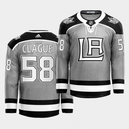 Adidas Los Angeles Kings #58 Kale Clague 2021 City Concept Stitched Jersey - Black Men's