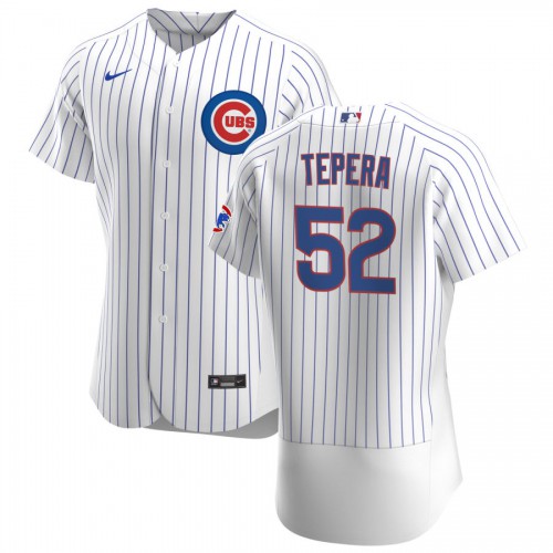 Chicago Chicago Cubs #52 Ryan Tepera Men's White Home 2020 Authentic Player Jersey Men's