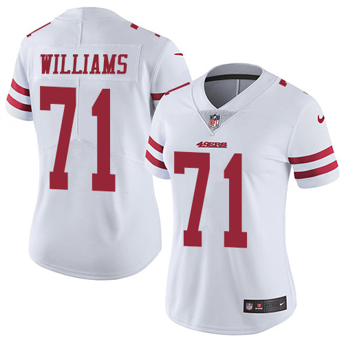 San Francisco San Francisco 49ers #71 Trent Williams White Women's Stitched Vapor Untouchable Limited Jersey Womens