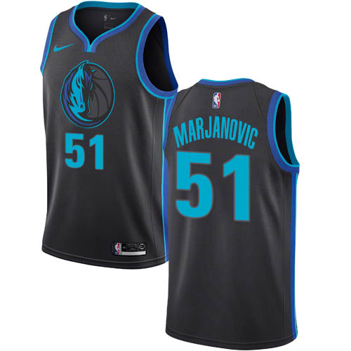 Dallas Mavericks #51 Boban Marjanovic Anthracite Swingman City Edition 2018/19 Jersey Mens