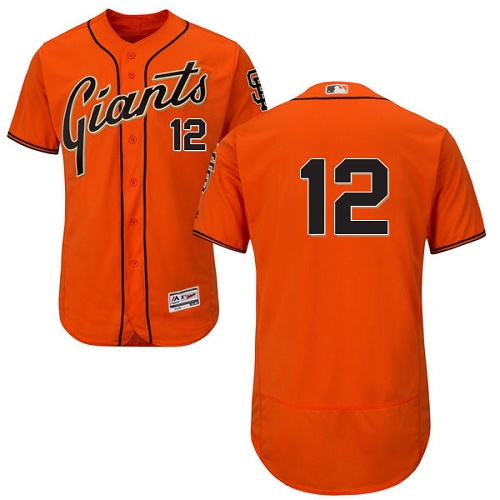 San Francisco Giants #12 Joe Panik Orange Flexbase Authentic Collection Stitched Jersey Men's