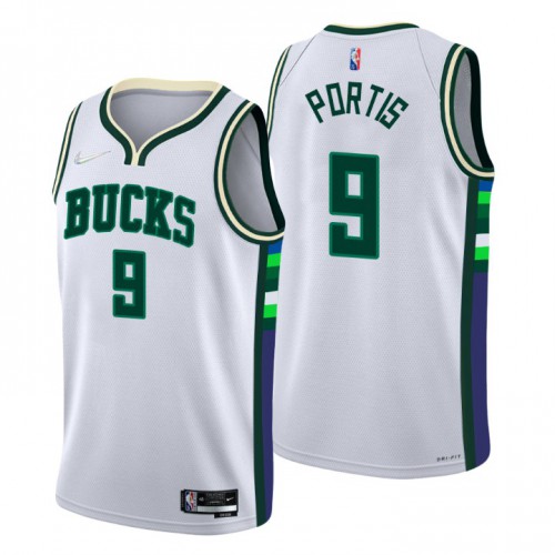 Milwaukee Milwaukee Bucks #9 Bobby Portis Mens White 2021/22 Swingman Jersey - City Edition Mens