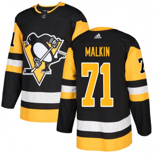Adidas Pittsburgh Penguins #71 Evgeni Malkin Black Home Authentic Stitched Jersey Men's