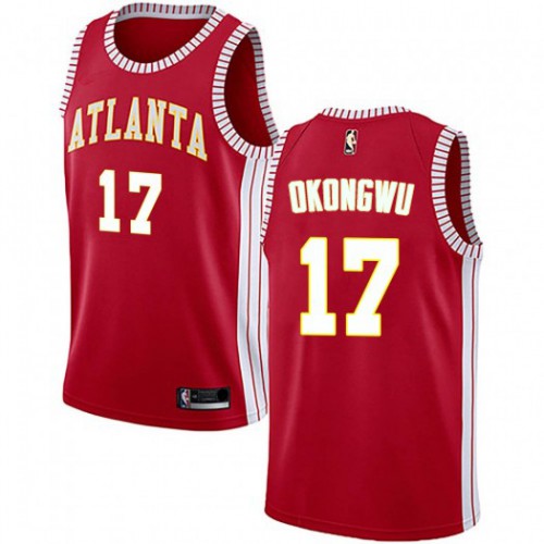 Atlanta Hawks #17 Onyeka Okongwu Red Youth Swingman Statement Edition Jersey Youth