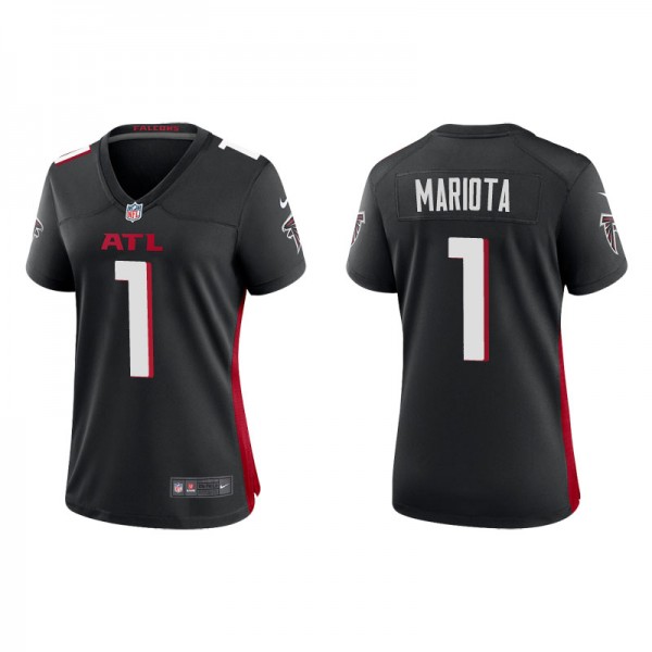 Women Atlanta Falcons #1 Marcus Mariota Black Vapor Untouchable Limited Stitched Jersey