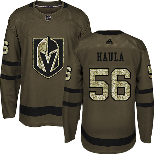 Adidas Golden Vegas Golden Knights #56 Erik Haula Green Salute to Service Stitched Youth Jersey Youth