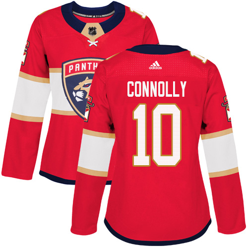 Adidas Florida Panthers #10 Brett Connolly Red Home Authentic Women's Stitched Jersey Womens
