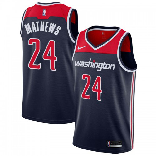 Washington Wizards #24 Garrison Mathews Navy Blue Womens Swingman Statement Edition Jersey Womens