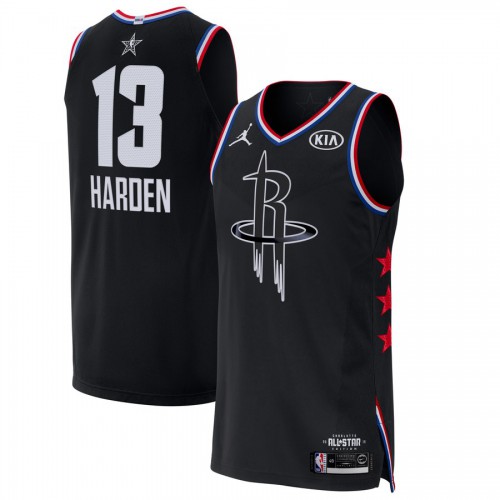 Houston Rockets #13 James Harden Black Jordan Brand 2019 All-Star Game Finished Authentic Jersey Mens