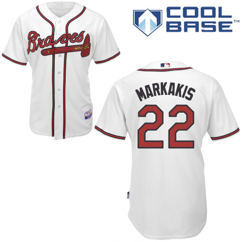 Atlanta Braves #22 Nick Markakis White Cool Base Stitched Youth Jersey Youth