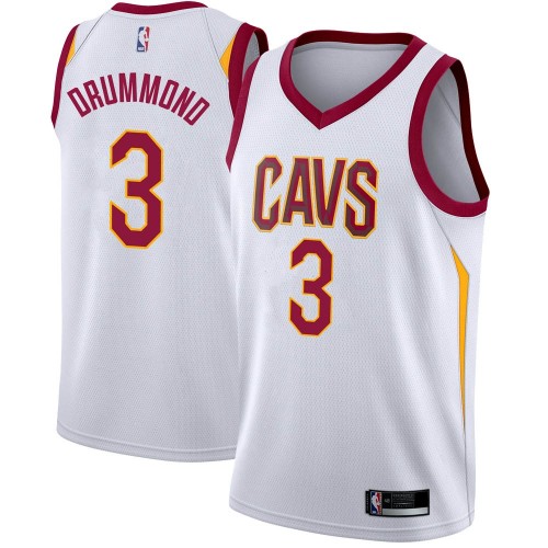 Cleveland Cavaliers #3 Andre Drummond White Womens Swingman Association Edition Jersey Womens