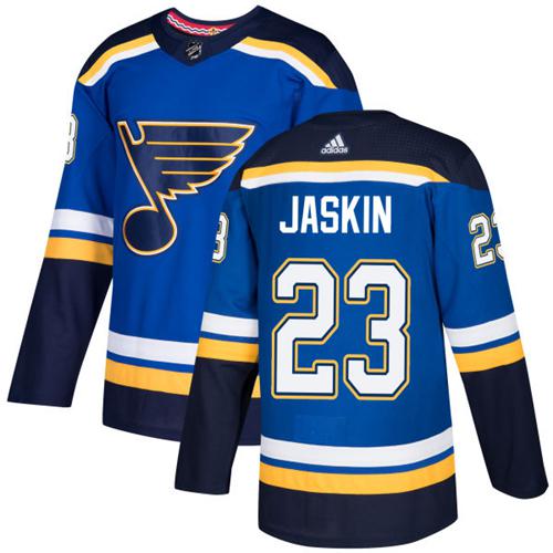 Adidas St. Louis Blues #23 Dmitrij Jaskin Blue Home Authentic Stitched Jersey Men's