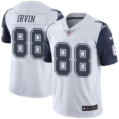 Cowboys #88 Michael Irvin White Youth Stitched Limited Rush Jersey