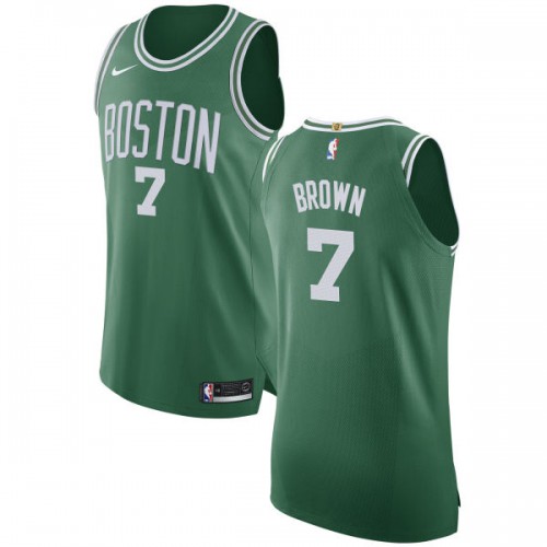 Boston Celtics #7 Jaylen Brown Green Authentic Icon Edition Jersey Mens