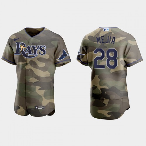Tampa Bay Tampa Bay Rays #28 Francisco Mejia Men's 2021 Armed Forces Day Authentic Jersey -Camo Men's