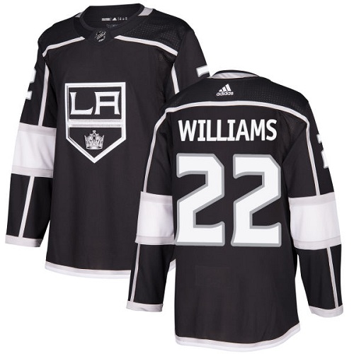 Adidas Los Angeles Kings #22 Tiger Williams Black Home Authentic Stitched Jersey Men's