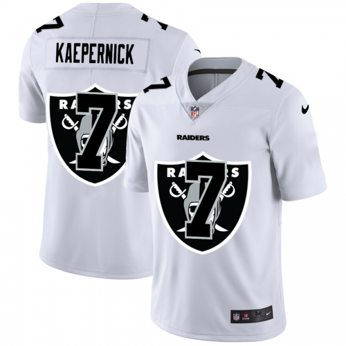 Las Vegas Las Vegas Raiders #7 Colin Kaepernick White Men's Team Logo Dual Overlap Limited Jersey Men's