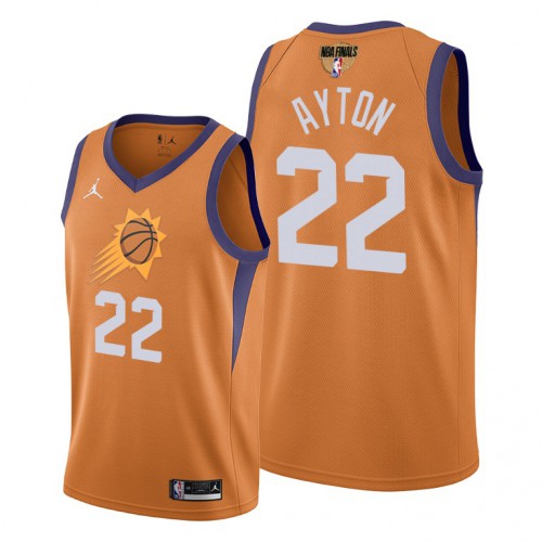 Phoenix Phoenix Suns #22 Deandre Ayton Youth 2021 Finals Bound Statement Edition Jersey Orange Youth