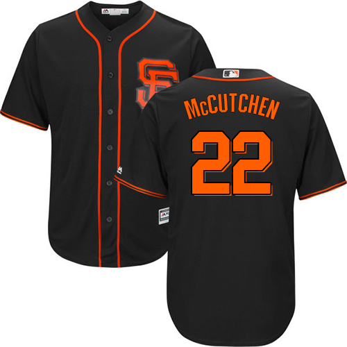 San Francisco Giants #22 Andrew McCutchen Black New Cool Base Alternate Stitched Jersey Men's