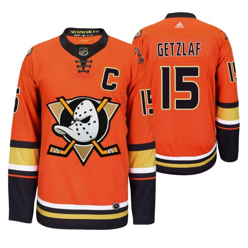 Anaheim Anaheim Ducks #15 Ryan Getzlaf Men's 2019-20 Third Orange Alternate Stitched Jersey Men's