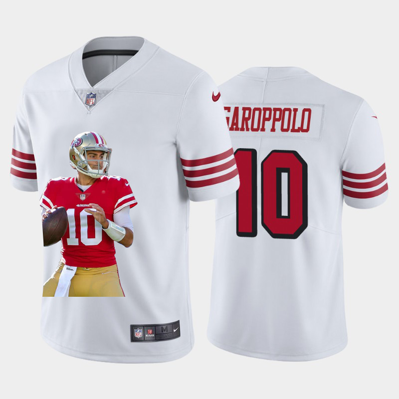 San Francisco 49ers #10 Jimmy Garoppolo Team Hero Rush Vapor Limited Jersey White