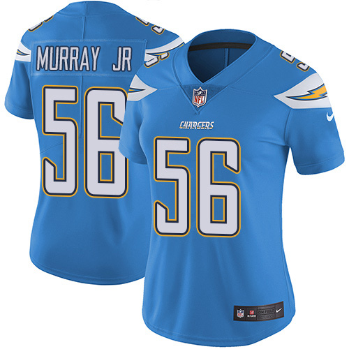 Los Angeles Chargers #56 Kenneth Murray Jr Electric Blue Alternate Women's Stitched Vapor Untouchable Limited Jersey Womens