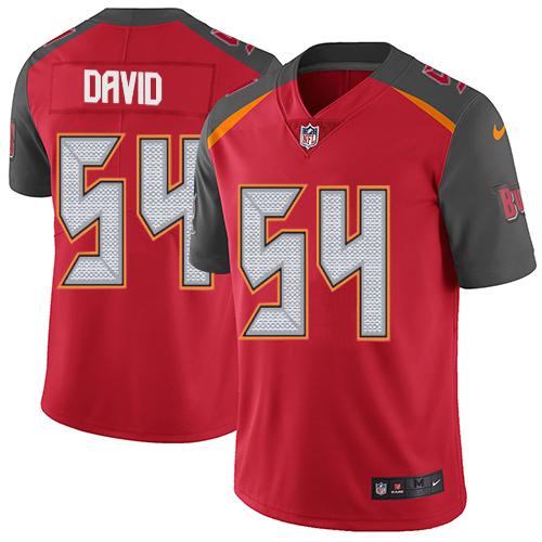 Buccaneers #54 Lavonte David Red Team Color Men's Stitched Vapor Untouchable Limited Jersey