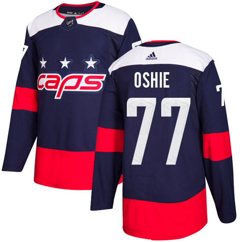 Adidas Washington Capitals #77 T.J. Oshie Navy Authentic 2018 Stadium Series Stitched Youth Jersey Youth