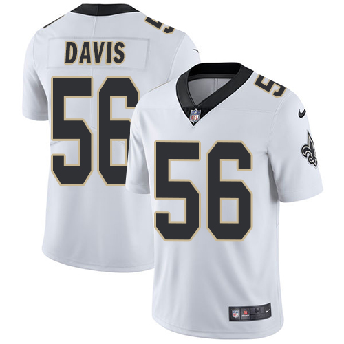 New Orleans Saints #56 DeMario Davis White Youth Stitched Vapor Untouchable Limited Jersey Youth