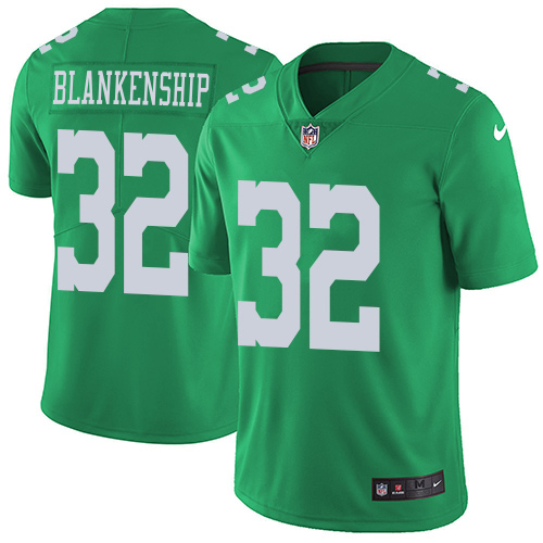 Eagles #32 Reed Blankenship Green Men's Stitched Limited Rush Jersey