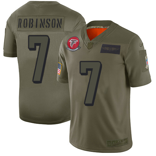 Falcons #7 Bijan Robinson Camo Men's Stitched Limited 2018 Salute To Service Jersey