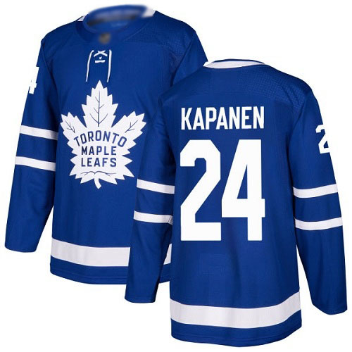 Adidas Maple Toronto Maple Leafs #24 Kasperi Kapanen Blue Home Authentic Stitched Jersey Men's