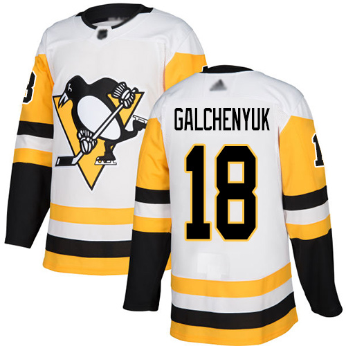 Adidas Pittsburgh Penguins #18 Alex Galchenyuk White Road Authentic Stitched Jersey Men's
